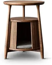 Side Table Solid Wood End Table with Small Cat House Cat Bed,Side Table Nightstand Coffee Table with Cat Bed Cat Condos for Living Room Bedroom Balcony Family and Office End Tables Living Room