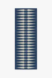 75' x 215' | Machine Washable Runner Rug | Kid & Pet Friendly | Indoor Rug | Jonathan Adler Carnaby Admiral Blue Tufted Rug | Ruggable