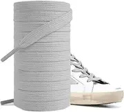 [UamGlsob] 2 Pairs Soccer Shoe Laces for Adidas Samba Sneakers, 5/16"(8mm) Flat Cotton Shoelaces Replacement Shoe Strings