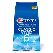 Crest 3D Whitestrips, Classic Vivid, Teeth Whitening Strip Kit, 20 Strips (10 Co