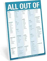 Knock Knock All Out of Pad Magnetic Grocery List Notepad for Fridge, Note Pad with Magnet, 6 x 9-inches (Blue/Original)