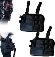 Holster Z 2.0 Tool Pouch, Holster pro Tool Pouch, Multi-Tool Electrician Tools pouchs with Leg Tool Belt, Tactical Work Bag for Electrician, repairmen, HVAC Techs-Black with Belt Clip