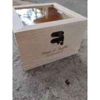在飛比找蝦皮購物優惠-''拾杺工作室''開窗木盒雷雕客製 木盒喜餅訂製 玻璃壓克力