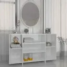 Sideboard High Gloss White 120x30x75 cm Engineered Wood vidaXL