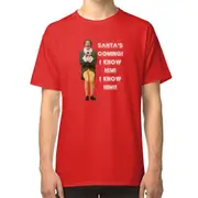 SANTA'S COMING! I KNOW HIM! Elf The Movie Will Ferrell Buddy Christmas T-shirt