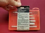 NOS Vtg CRAFTSMAN 5 PC ROUTER HIGH SPEED STEEL BIT SET