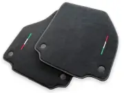 Floor Mats For Ferrari 458 Spider Black Alcantara Leather Set AutoWin (for: Ferrari)