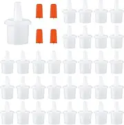 44 Pieces Eyelash Glue Replacement Bottle Nozzle Caps, Lash Plug Mouth Tips, Bottle Pins, Blocking Needle for Home Salon Extensions Tools