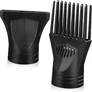 ERINGOGO 2Pcs Professional Hair Dryer Nozzle Blow Dryer Comb Attachment for Styling Durable Diffuser Concentrator Nozzles for Straight and Curly Hair