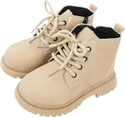 [FEOYA] Children's Ankle Boots Autumn Children's Boots Non-Slip Winter Shoes Warm Short Boots Boys Girls Comfortable School Boots with Zip 21-30 EU