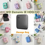 【新品】適用於 WD ELEMENTS SE 9.5X13.5CM HDD/SSD 硬盤存儲袋可愛卡通便攜式外置硬盤防水