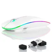 T16 LED Wireless Mouse, 4800 DPI USB C Rechargeable with PAW 3212 Optical Sen...