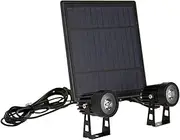 Xanlite | PACK2PSO350 LED Solar Powered 8 Hour Run Time Double Spotlight with Projection Plate Especially for Outdoor Use (IP44)