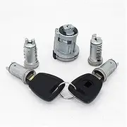 5pcs Complete Set Ignition Door Trunk Lock Barrel Cylinder with SIP22 Blade Keys, for Fiat, Doblo Cargo Punto Panda Car Door Lock