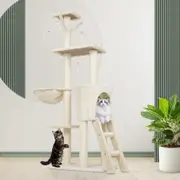 Advwin 145cm Cat Tree Kitten Furniture Condo Post Scratching Multi-Level Tower