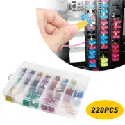 Mini Car Fuse Assortment Assorted Kit Blade Auto Set 220pcs Truck Automotive AAA