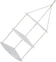 Ciieeo Nordic Style Wall Corner Rack Fan Shaped Hanging Flowerpot Shelf with Traceless Nail Hook Ring for Home Kitchen Living Office Storage