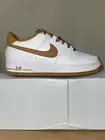 [FJ0706-100] Grade School Nike AIR FORCE 1 'WHITE DESERT OCHRE (GS)' SIZE 5Y