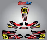 Arrow AX9 full custom KART ART sticker kit THUNDER STYLE / graphics / decals