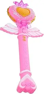 Heart Shaped Glow Wand Light Up Fairy Stick with Sound Effects for Dress Up Safe Material for Includes Songs Not Battery