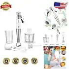 Powerful 300W Immersion Blender - 5-in-1 with Whisk and Container - BPA-Free