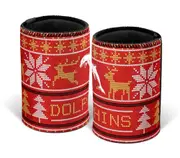 Redcliffe Dolphins NRL Christmas Xmas Can Cooler Stubby Holder