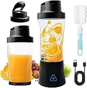 Smoothie Maker, 700 ml Portable Smoothie Mixer with 6 Blades, USB Rechargeable, Mini Blender for Smoothies Shakes and Protein Shakes, Powerful, Stand Mixer for Travel, Office, Camping, Home