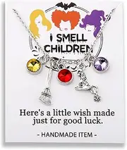 [MAOFAED] Sanderson Sisters Gift Funny I Smell Children Necklace For Halloween Scary Gift Horror Movie Gift