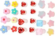 SHERCHPRY pcs Silicone Flower Toe Separators for Pedicure Decorative Nail Separator with Star Heart and Flower Designs Comfortable Reusable Toe Spreaders for Professional and Home Use