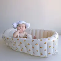 在飛比找蝦皮購物優惠-St-現貨嬰兒浴缸便攜式浴桶折疊嬰兒充氣浴缸大號嬰兒游泳池t