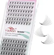 Fadlash (10D-0.07-C-(8-14) Volume Eyelashes Pre-Fanned 10D Russian Eyelash Extension Volume Bouquet 0.07 C Curl 8-14 mm Mix Short Handle Natural Volume Eyelashes