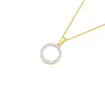 Alora 10ct Gold 1/4 Carat Tw Lab Grown Diamond Circle Pendant