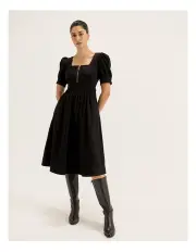 [REVIEW] Lorenz Denim Dress in Black
