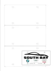 Print-Ready License Plate (No-Tear), 6" x 12", 3-UP on 12" x 18" Synth-25 Sheets