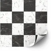 [Namly Design] Tiles Sticker - Black and White Marble pattern Peel and Stick Tile / 24 pcs