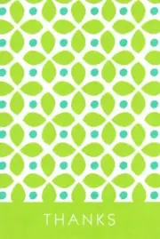 Green Geometric Shape Thank You Blank Notecards By Carlton Cards - Set of 9