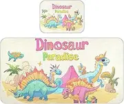 Cooling Baby Mattress Protector Pads 28" x 52" Reusable Pads Washable Waterproof for Baby&Toddler Dino Cartoon Paradise