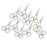3.5" Mini Nose Mustache Ear Hair Remover Scissors Trimmer w/ Safety Tips 10 Pcs