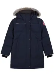 Canada Goose Kids Juniper Fur-trimmed Quilted Arctic-Tech Parka - Navy 10 years