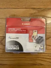 Canon Ink & Paper Combo Pack CLI-36 Color Ink Cartridge And 4x6” 100pk Paper