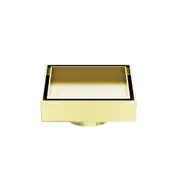 Nero Square Tile Insert Floor Waste 130mm (80mm Outlet) Brushed Gold NRFW007BG