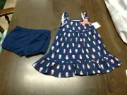NWT Carter's Just One You Navy Blue Pink Pineapple 2 Piece Set Girl's 18 Months