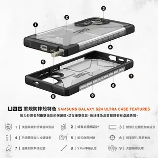 【UAG】Galaxy S24系列 耐衝擊保護殼-透明 (美國軍規 手機殼 防摔殼)