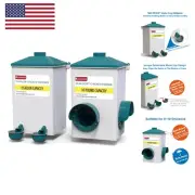 Automatic Chicken Cup Waterer and Port Feeder Set, 2 Gallon/10 Pounds