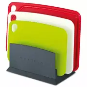 Scanpan Spectrum 4pc Chopping Board Set w/ Stand Kitchen Cutting Colour Coded 4