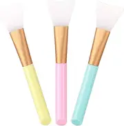 Akstore 3PCS Silicone Face Mask Brush,Mask Beauty Tool Soft Silicone Facial Mud Mask Applicator Brush Hairless Body Lotion And Body Butter Applicator Tools (White)