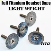 TiTo M6*30 MTB Road Bike Titanium Headset Cap Cover Bicycle Stem Top Cap w/ Bolt