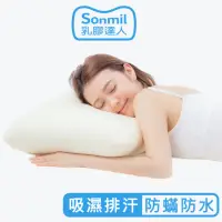 在飛比找momo購物網優惠-【sonmil】97%高純度天然乳膠枕頭W39_防蟎防水透氣