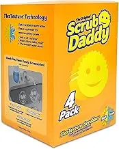 Scrub Daddy - The Original Scrub Daddy - Scratch-Free Multipurpose Dish Sponge - BPA Free & Made with Polymer Foam - Stain & Odor Resistant Kitchen Sponge (4 Count)