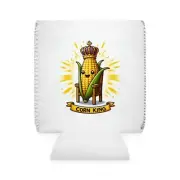 Corn King Whimsical Can Cooler Sleeve, Beer Holder, Beverage Insulator